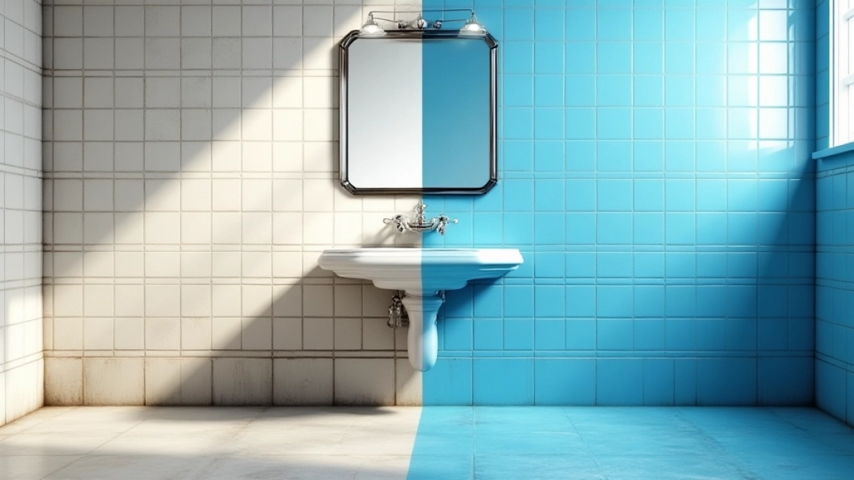 metamorfoza łazienki farba do płytek