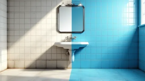 metamorfoza łazienki farba do płytek